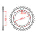 MTX 867 Steel Rear Sprocket #525 (11-3VD)