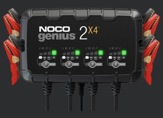 NOCO GENIUS 2X4 : BANK CHARGER - 6/12V 2A x 4 Batteries