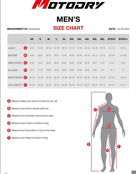 Motodry Street Motorcycle Waterproof Pants - Black/ 7XL