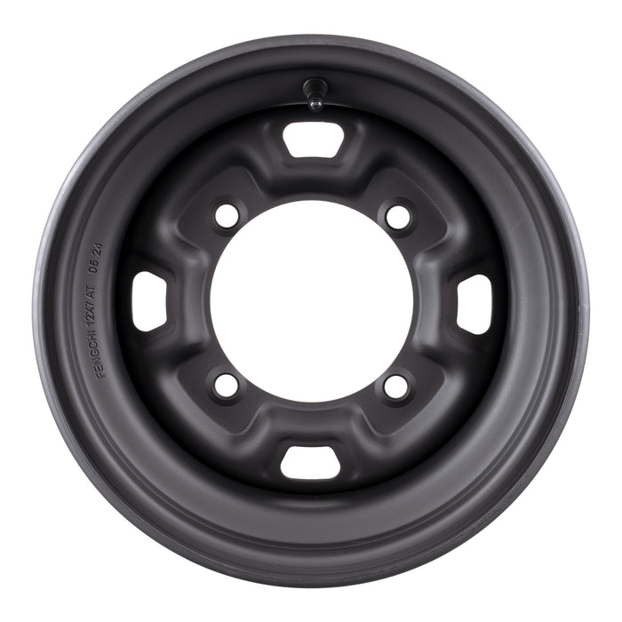 Whites ATV/UTV Steel Rim 12x7 Polaris Front & Rear 4/156 +12.7 - Black