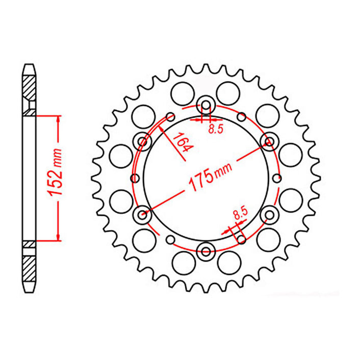 XAM Sprocket Kit Yamaha TT250 R '96-'98 & '03-'04 - 520AX Gold 14/44