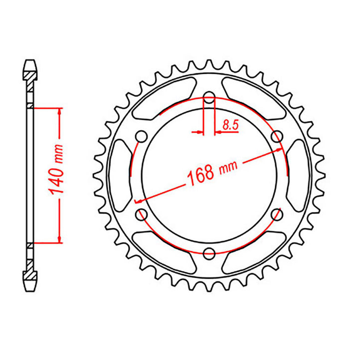 XAM Sprocket Kit BMW F650GS '08-'12 X-Ring 17/42