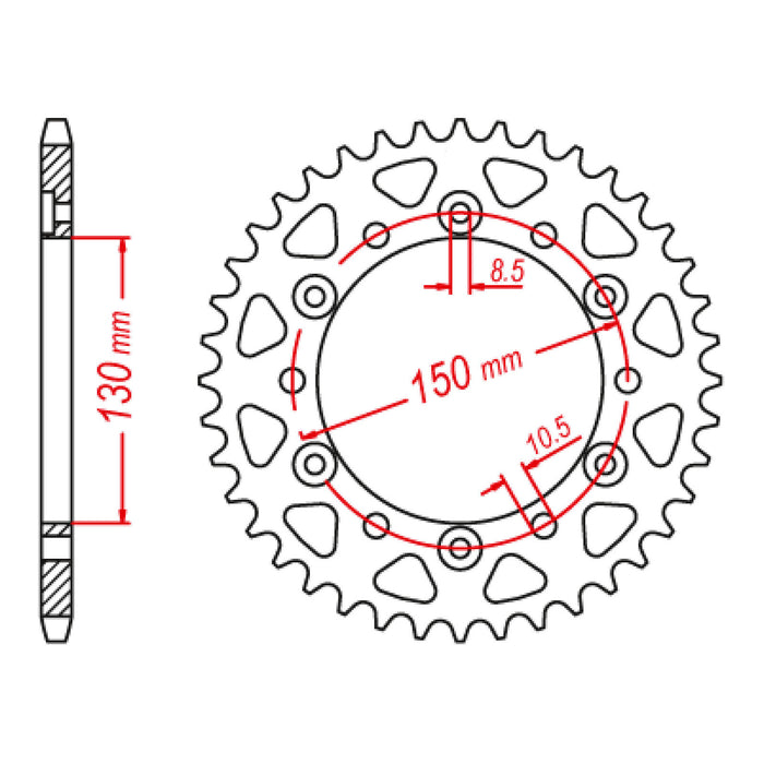 XAM Sprocket Kit Yamaha FZ6/R '10-'15 X-Ring Gold 16/46