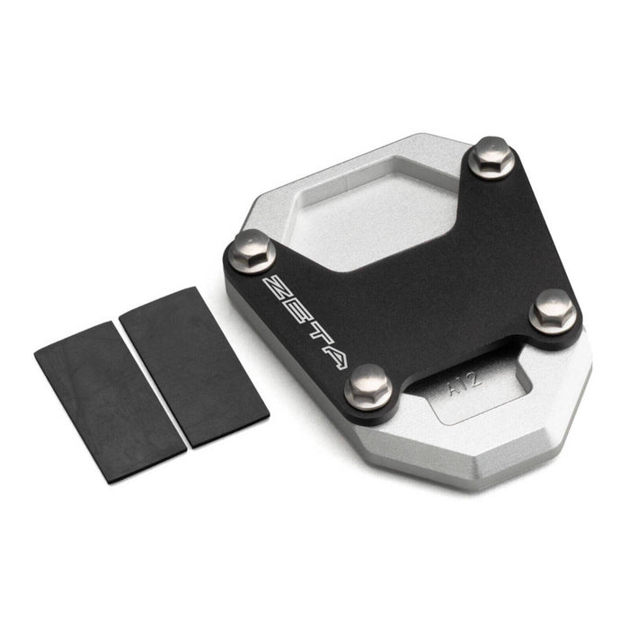 Zeta Side Stand Extender - Black / Silver - Honda CRF1100L Africa Twin ('20-)