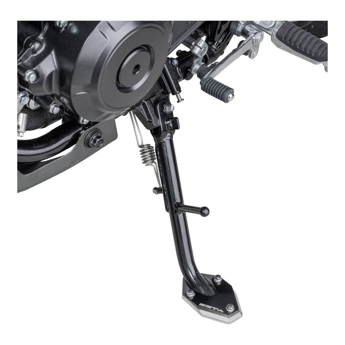 Zeta Side Stand Extender - Black / Silver - Suzuki V-Strom 250 ('17-) / V-Strom