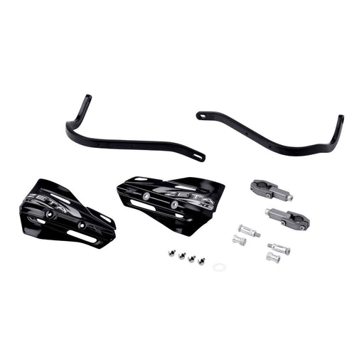 Zeta Armour XC Handguard Kit for 22.2mm Handlebars - Black / Black