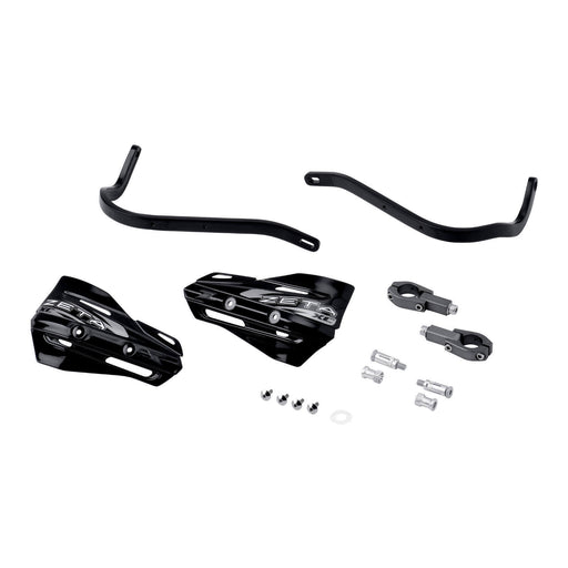 Zeta Armour XC Handguard Kit for 28.6mm Handlebars - Black / Black