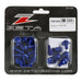 Zeta Aluminium Plastic Bolt Set - Yamaha YZ450F ('18-) 21 Piece - Blue