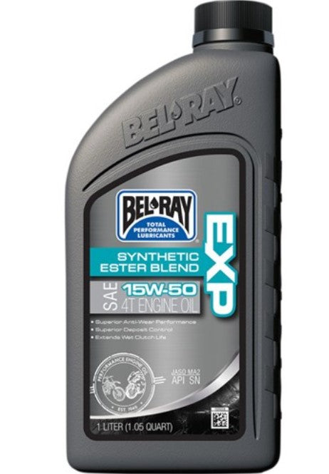 BELRAY EXP SYNTHETIC BLEND 4T ENG OIL 15W-50 1 LITRE (12 TO A BOX - 301402150160)