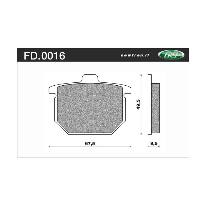 New Fren Front/Rear Brake Pads - Touring Organic (can also use FD0085-BT) Honda