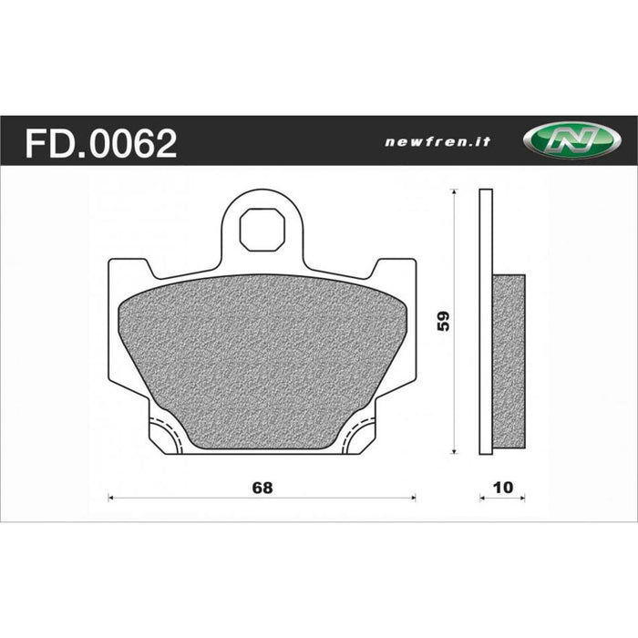 New Fren Front Brake Pads - Touring Organic Yamaha