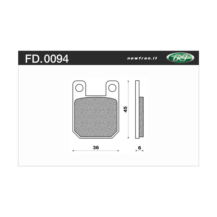 New Fren Front/Rear Brake Pads - Off Road Dirt Organic Yamaha/Aprilia/Beta