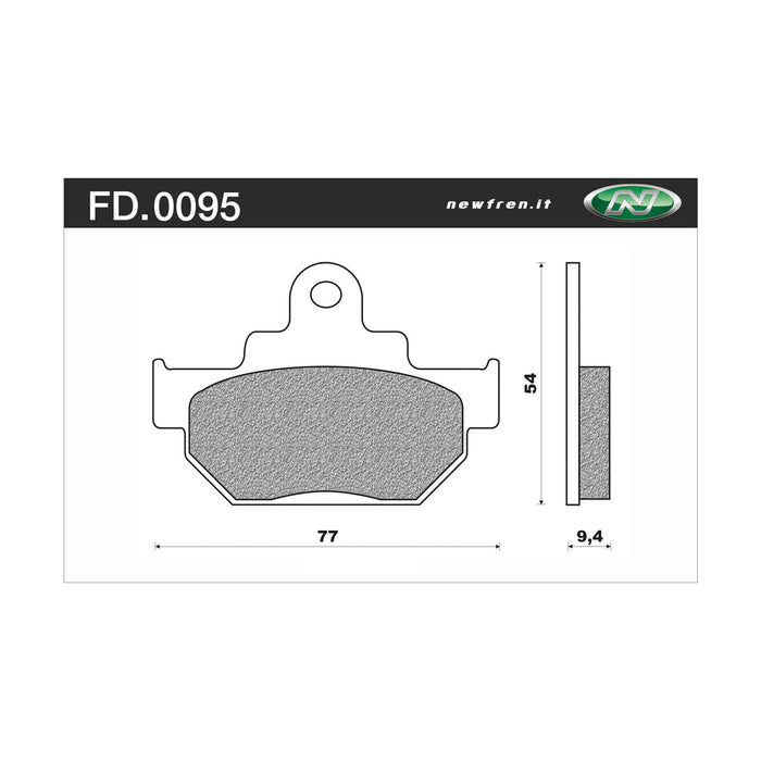 New Fren Front Brake Pads - Touring Organic Suzuki DK600R Dakar 86-89