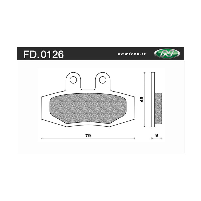 New Fren Front/Rear Brake Pads - Off Road Dirt Organic KTM 125MX 1988