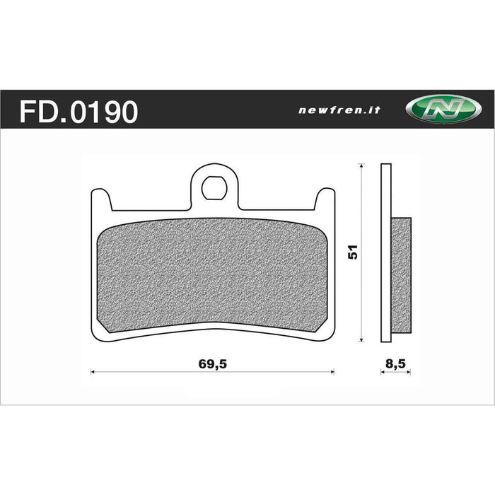 New Fren Front Brake Pads - Touring Organic Yamaha