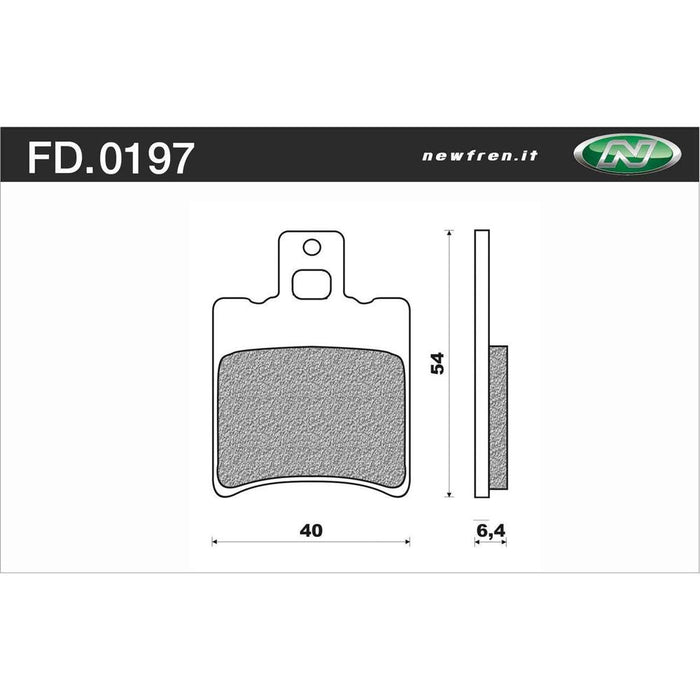 New Fren Front Brake Pads - Scooter Organic Bolwell PGO SYM 50 MIA 2000-03