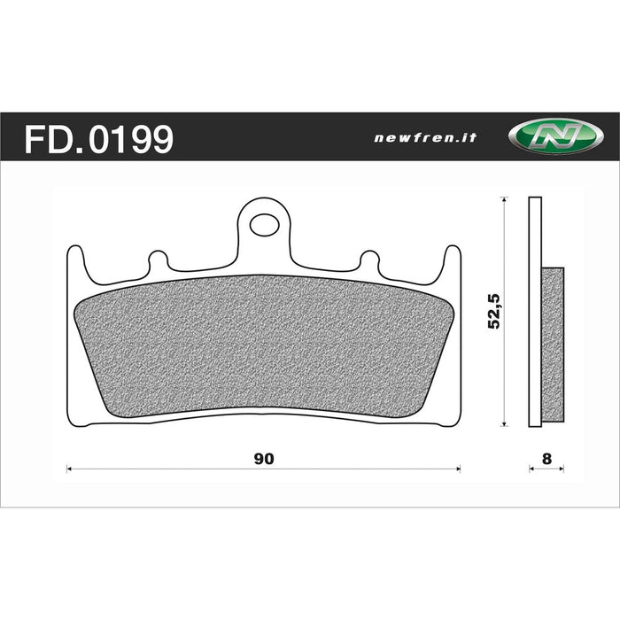 New Fren Front Brake Pads - Touring Organic Kawasaki/Kymco/Suzuki