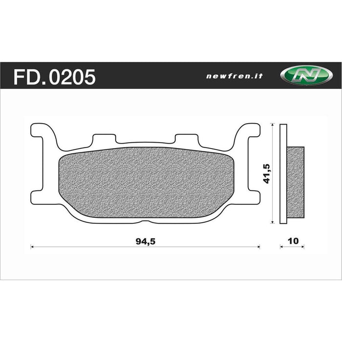 New Fren Front Brake Pads Italjet/Yamaha