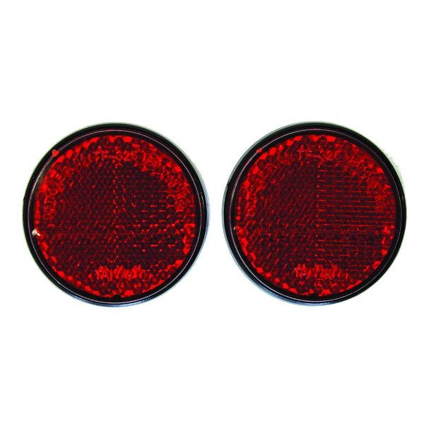 Reflector Red Round Stick On 43x9mm2PK