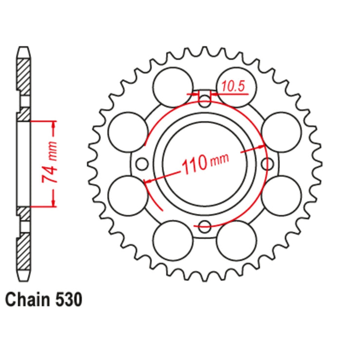 Supersprox 41T RD250 LC Rear Sprocket