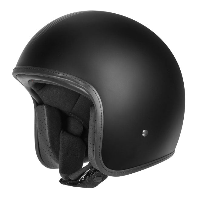Dririder Base Open Face Helmet - Bones Matte Black No Studs  XS