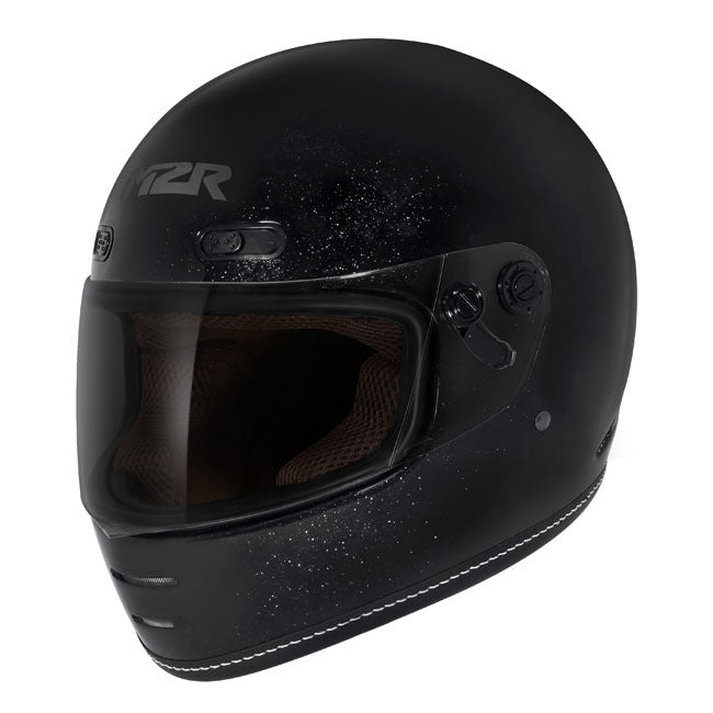 M2R Bolster F-9 Motorcycle Helmet - Metallic Black/Small