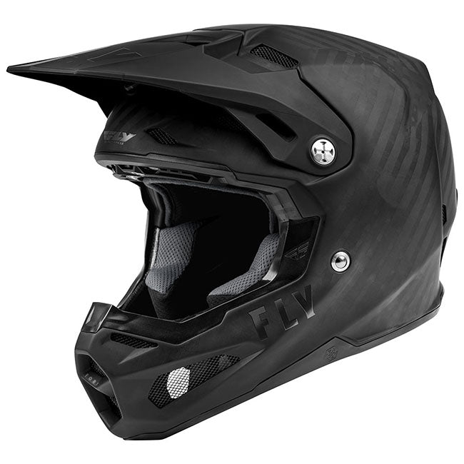 Fly Racing Formula Carbon Motorcycle Youth Helmet - Matte Black/Carbon/L