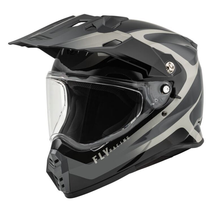 Fly Racing Trekker Pulse Motorcycle Helmet - Black/Grey/Small