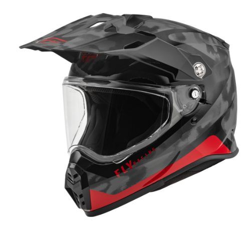 Fly Racing Trekker Pulse Motorcycle Helmet - Black/Red/XL