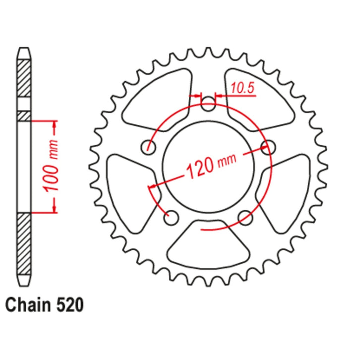Supersprox Sprocket - 47T Stealth Aprillia (703) Aprilia 650 PEGASO STRADA 2005-2010