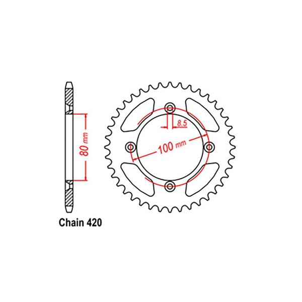 Rear Sprocket HONDA 420