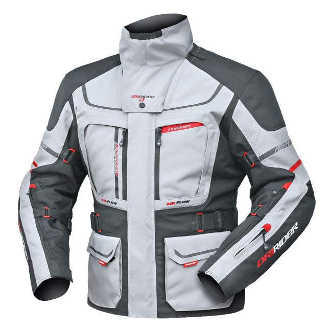 Dririder Vortex Adventure 2 Motorcycle Jacket - Grey/Black/Small