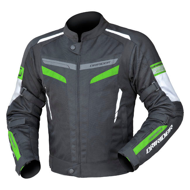 Dririder Air-Ride 5 Motorcycle Textile Jacket - Black/Green S