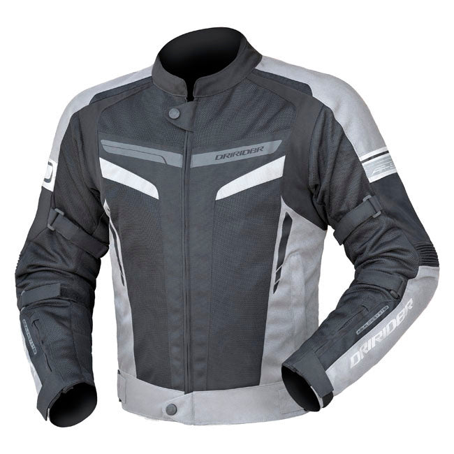 Dririder Air-Ride 5 Motorcycle Textile Jacket - Silver/Black S