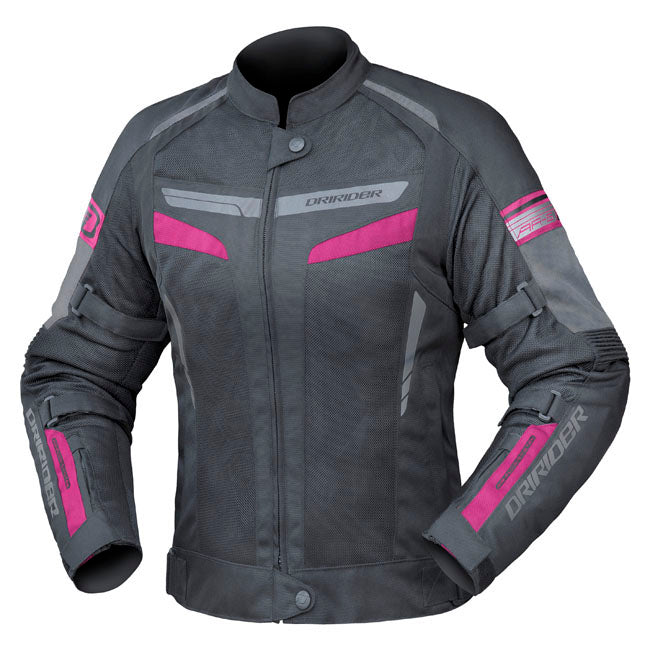 Dririder Air-Ride 5 Motorcycle Ladies Jacket - Black / Pink/ 10