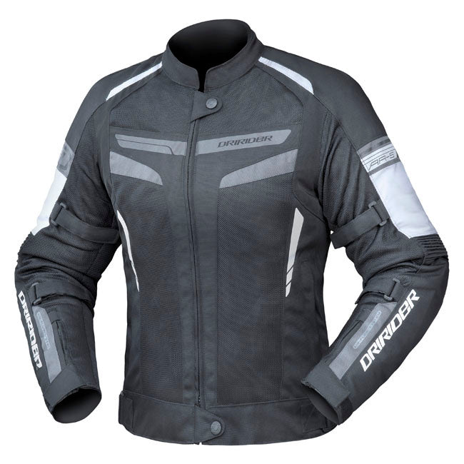 Dririder Air-Ride 5 Motorcycle Ladies Textile Jacket - Black/White/Grey 6
