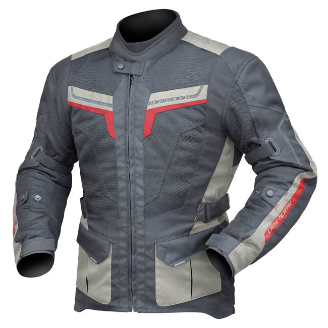 Dririder Apex 5 Airflow Motorcycle Textile Jacket - Magnesium/Black/2Xl