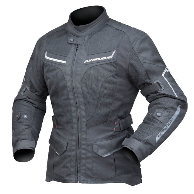 Dririder Apex 5 Airflow Ladies Motorcycle Textile Jacket - Black/18