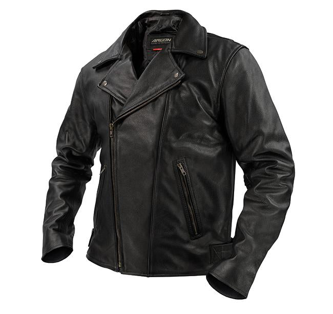 Argon Brazen Cruiser Motorcycle Leather Jacket - Black/68 (6X)