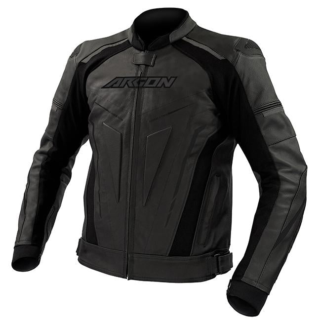 Argon Descent Non-Perforated Motorcycle Leather Jacket -  Stealth/54 (Xl)