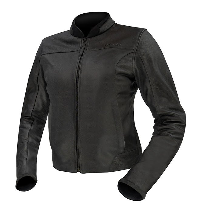 Argon Abyss Non-Perforated Ladies Motorcycle Leather Jacket - Black/16