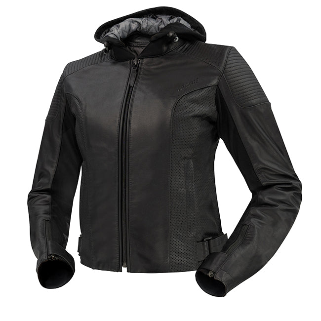 Argon Impulse Perforated Ladies Motorcycle Leather Jacket - Black/18