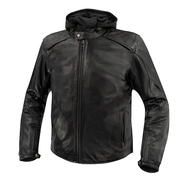 Argon Realm Motorcycle Leather Jacket - Vintage Black/56 (Xl-2X)