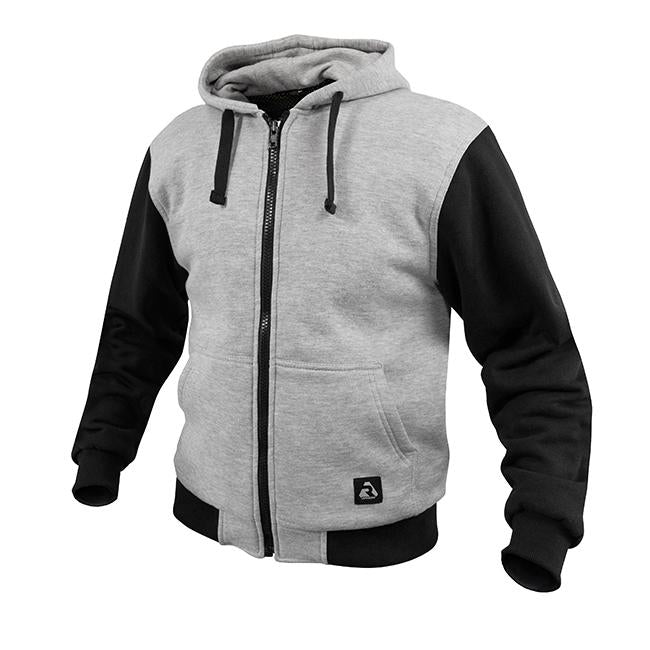 Argon Renegade Fleece Textile Hoodie Jacket - Grey/Black/46 (S)