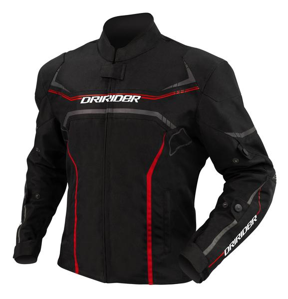 Dririder Origin Motorcycle Textile Jacket - Black/Red/3Xl