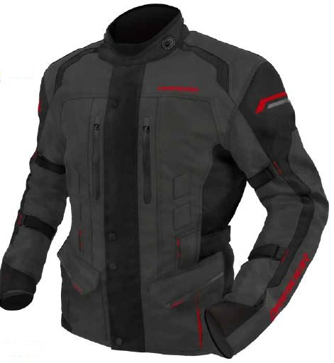 Dririder Compass 4 Motorcycle Jacket - Grey/Black/Red Xs