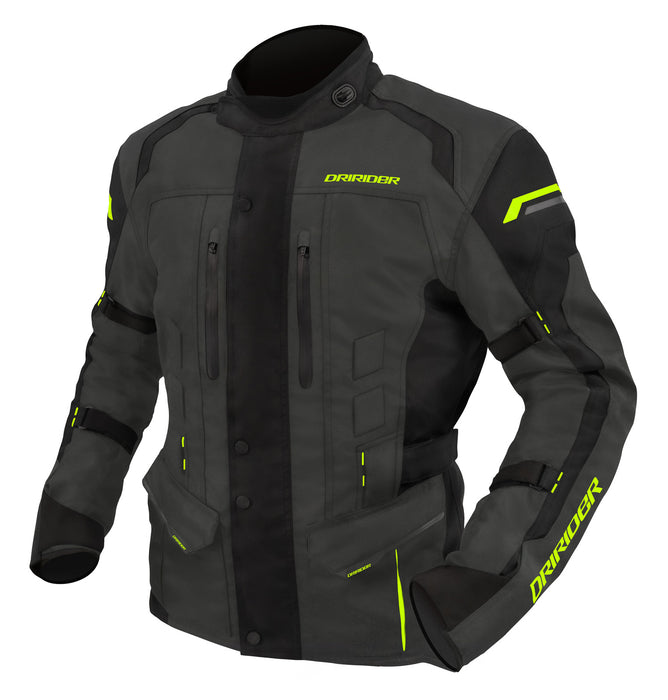 Dririder Compass 4 Jacket - Grey / Black / Hi Vis Yellow/S