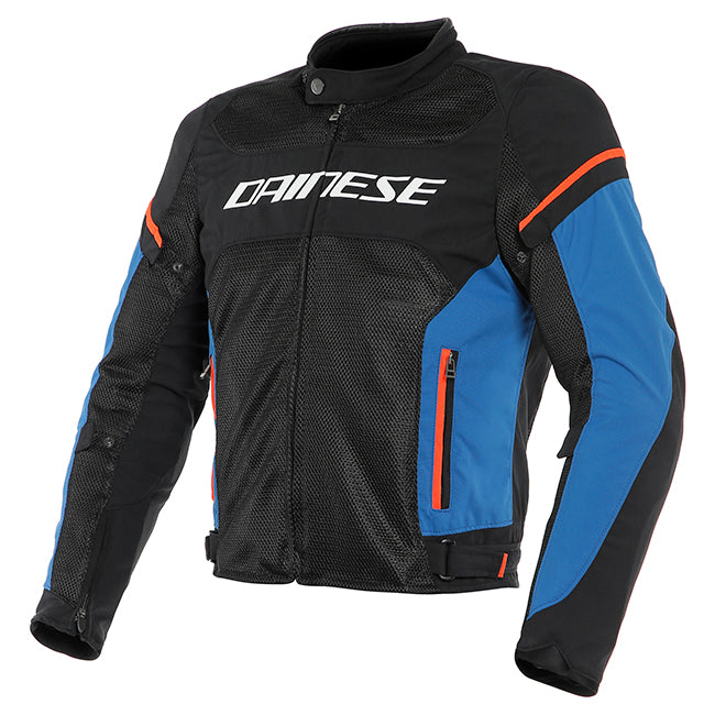 Dainese Frame D1 Motorcycle Textile Jacket - Black/Light-Blue/Fluro-Red/52