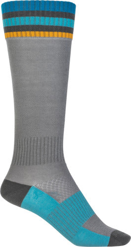 Fly Racing Mx Thin Socks - Grey/S/M