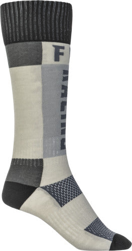 Fly Racing Mx Thick Socks - Grey/Black/Youth